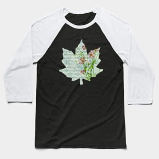 Floral Sheet Music - Leaf Baseball T-Shirt